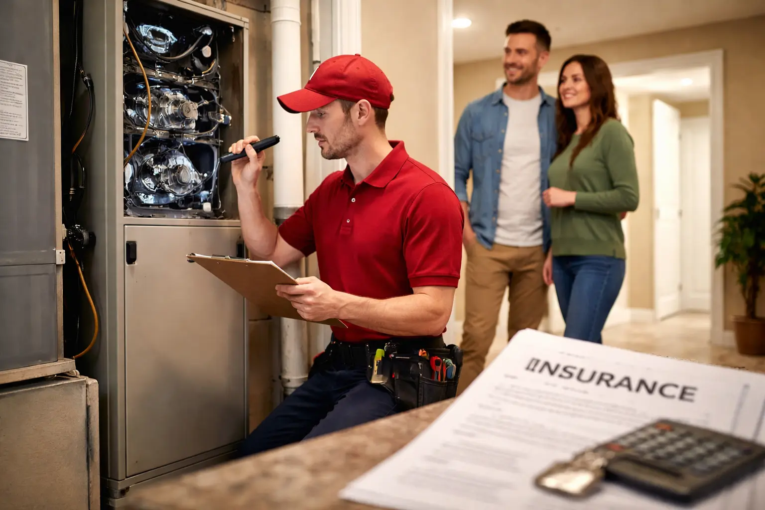 HVAC Expert working after Maintenance Plan selection